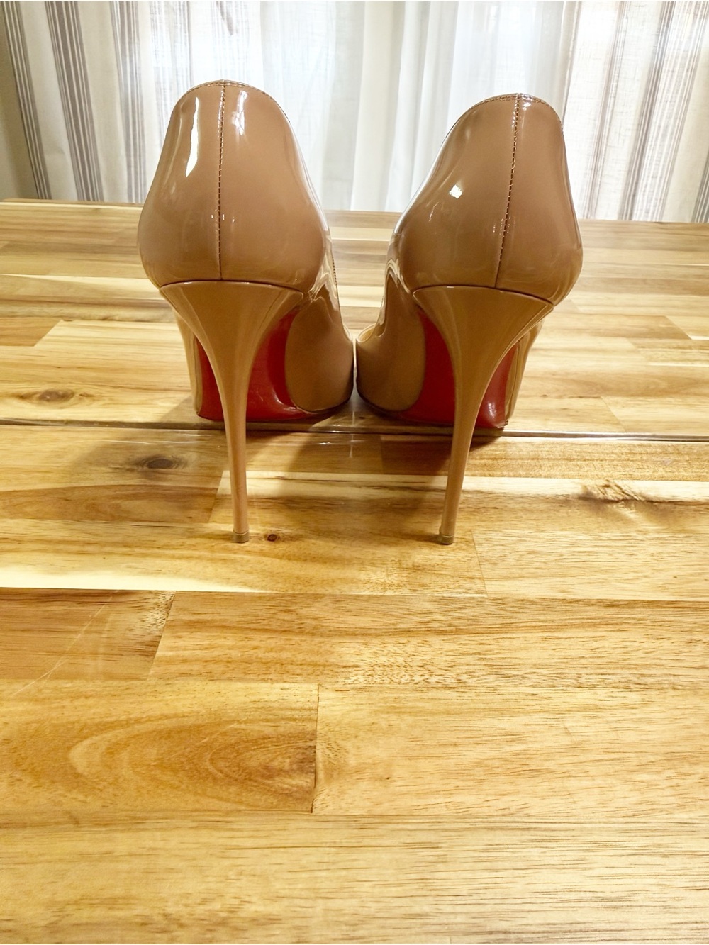Christian Louboutin Pigalle Follies 100 Patent Leather Heels in Nude size 39.5 - Picture 11 of 13